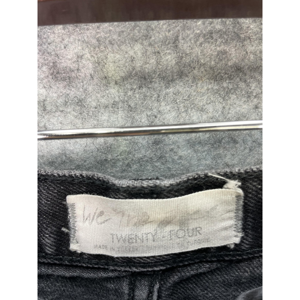 We The Free Shorts Womens 24 Black Distressed Denim Cutoff High Rise Raw Hem - Picture 5 of 11